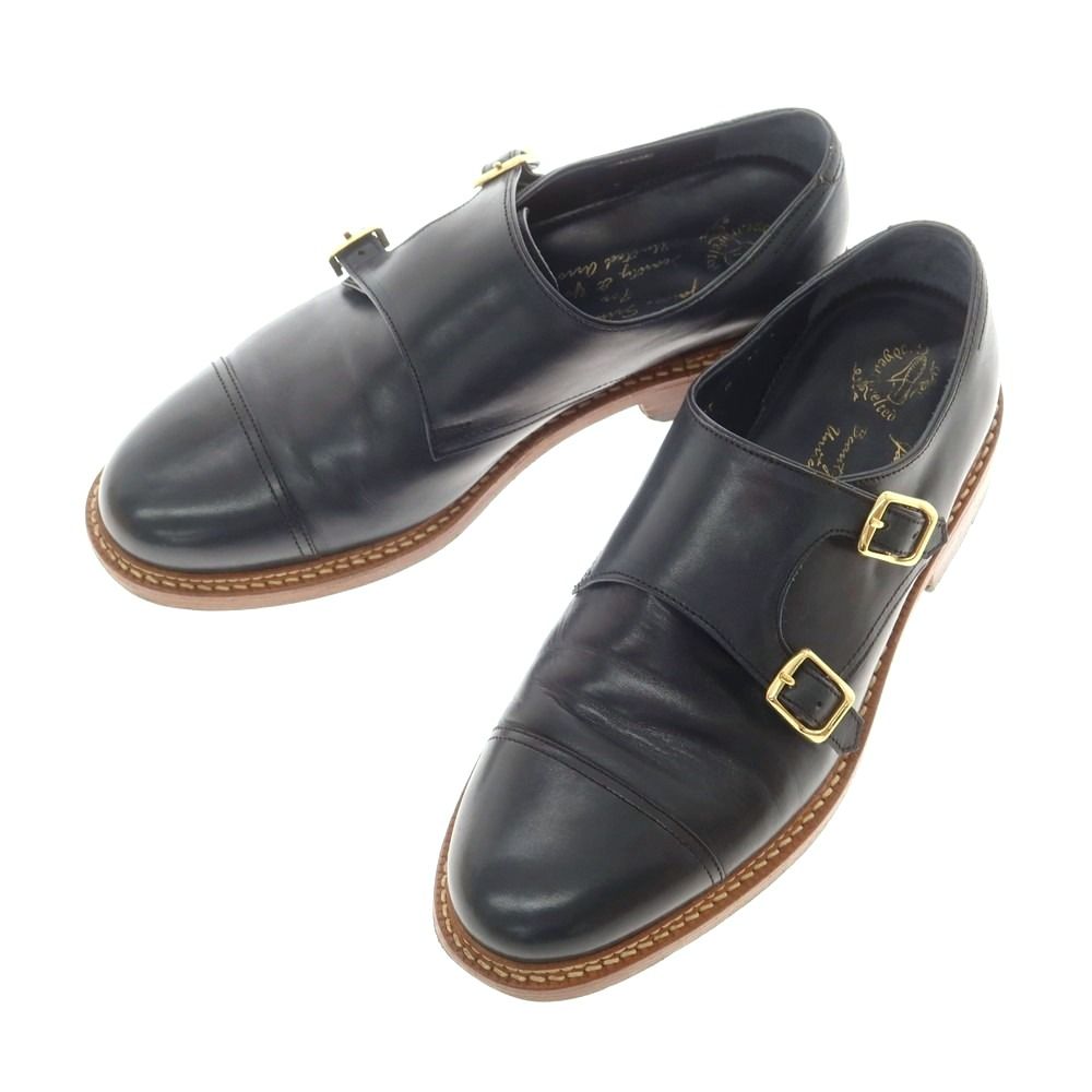 ジャランスリウァヤ JALAN SRIWIJAYA BEAUTY-YOUTH別注 ダブルモンク ドレスシューズ ネイビー サイズ7 メンズ