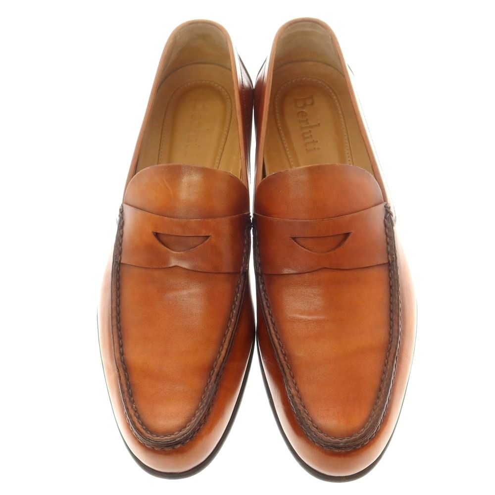 ベルルッティ Berluti コインローファー ブラウン サイズ8 メンズ