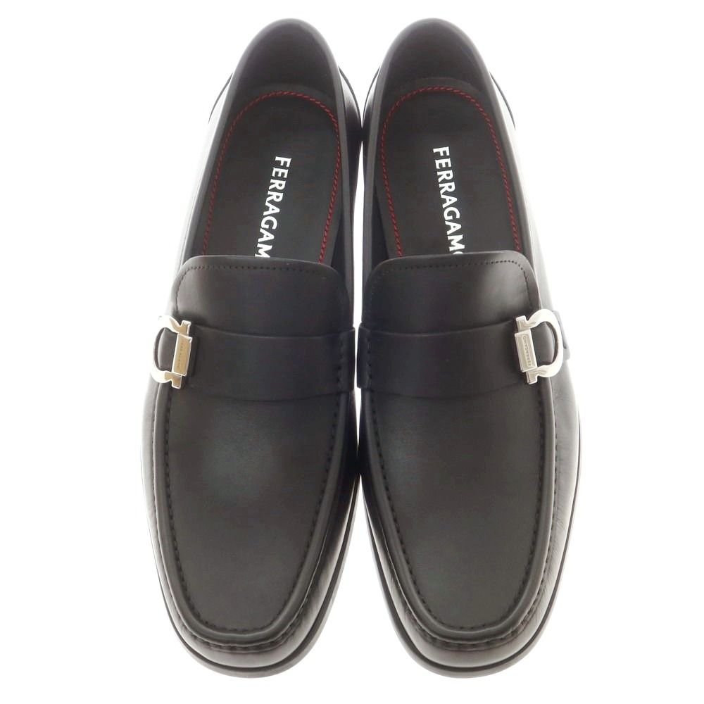 サルヴァトーレフェラガモ Salvatore Ferragamo モカシンローファー ブラック サイズ8 メンズ