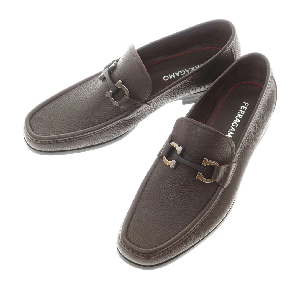 サルヴァトーレフェラガモ Salvatore Ferragamo ビットローファー ダークブラウン サイズ7 1 2 メンズ