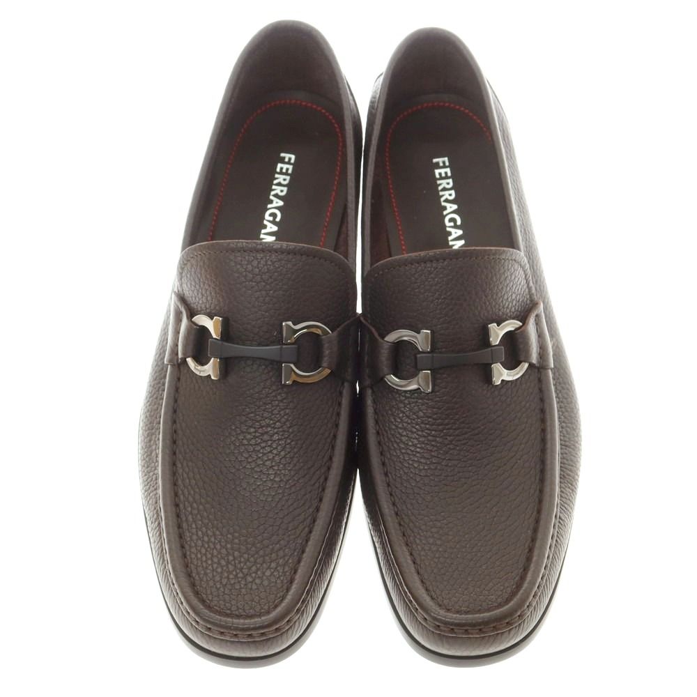 サルヴァトーレフェラガモ Salvatore Ferragamo ビットローファー ダークブラウン サイズ7 1 2 メンズ