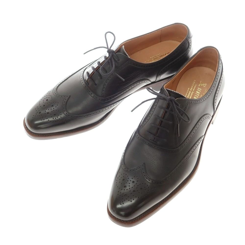 スコッチグレイン SCOTCH GRAIN ウイングチップ ドレスシューズ ブラック サイズ25EEE メンズ