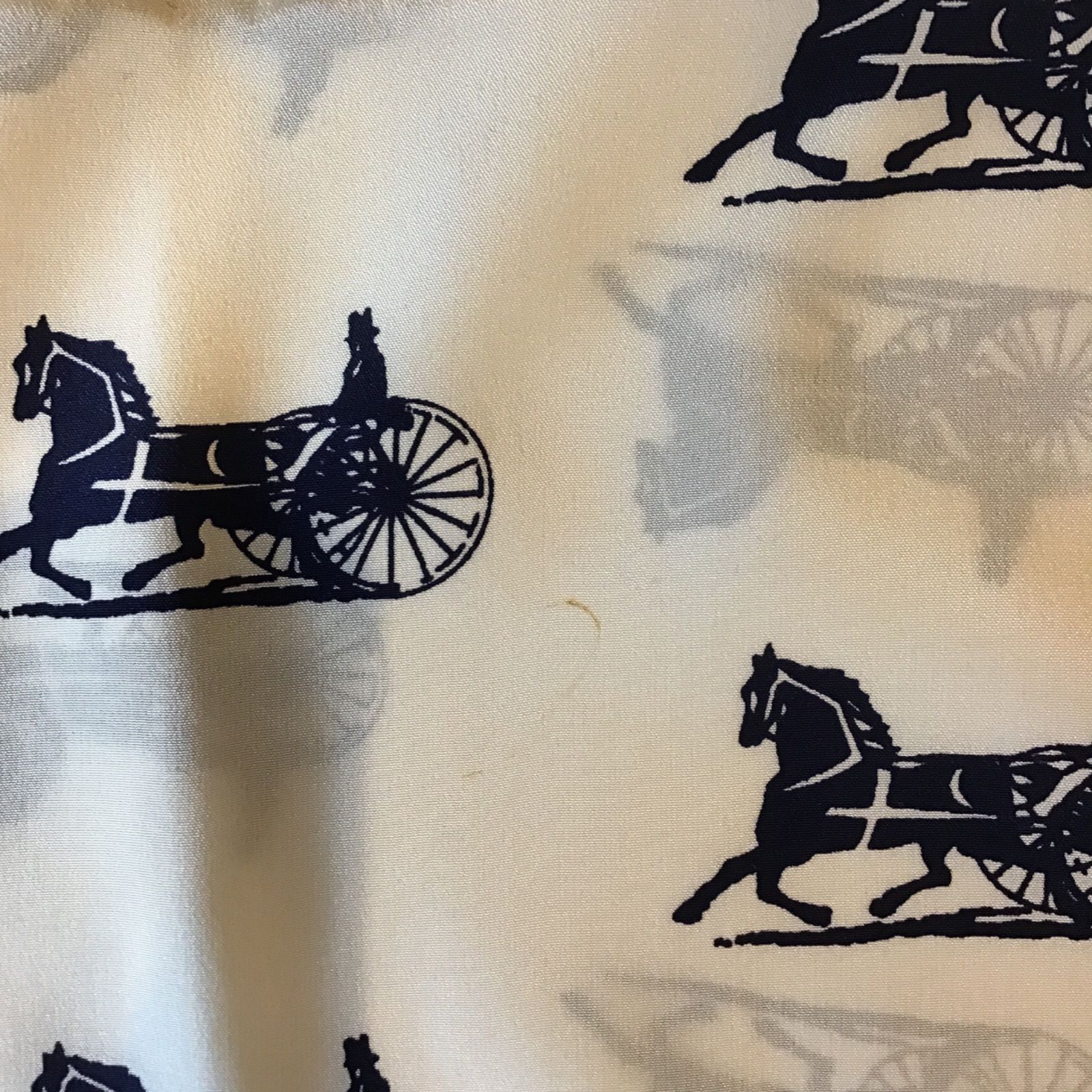美品 オールドCÉLINE 馬車と馬 ビンテージ シルクスカーフ セリーヌ
