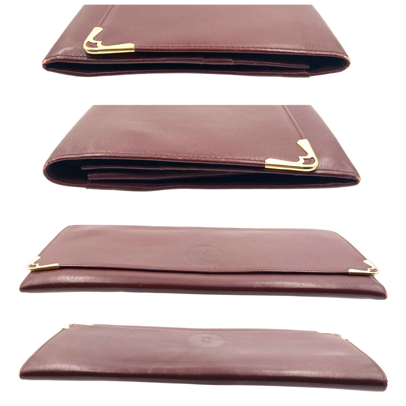 【未使用級】 カルティエ マスト ドゥ クラッチバッグ カード 箱付き 未使用級】 カルティエ マスト ドゥ クラッチバッグ カード 箱付き