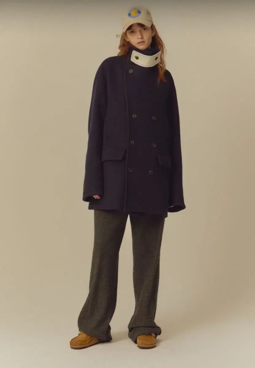 NOHANT(ノアン) オーバーサイズ ハーフ ダブル コート ウィメンズ ダブルコート ピーコート