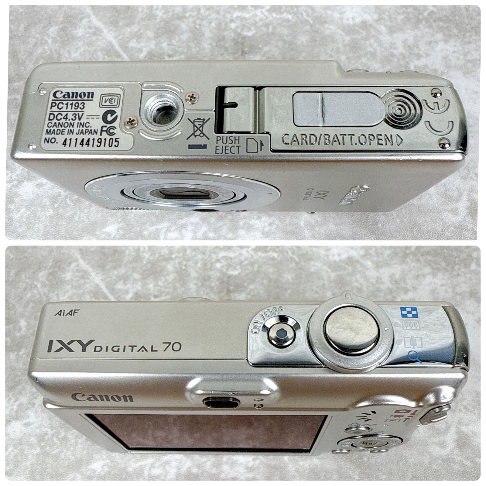 Canon IXY DIGITAL 70 キャノン イクシィ デジタル 70 PC1193 コンデジ