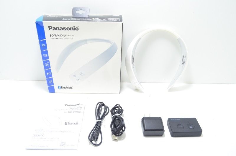 パナソニック Panasonic SC-WN10-W ワイヤレスネックスピーカー Bluetooth対応 ホワイト テレビ スマホ両対応 サウンドウェア シアター体験