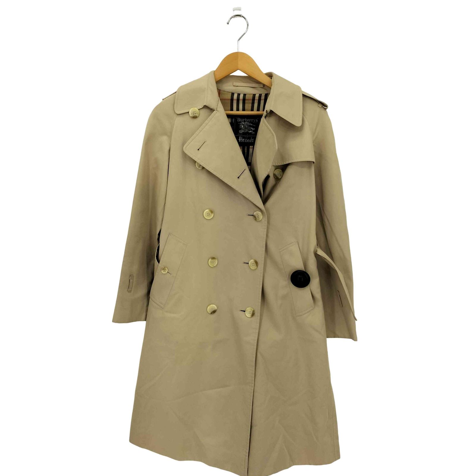 バーバリーズ BURBERRYS イングランド製 裏地ノバチェック トレンチコート レディース 表記無