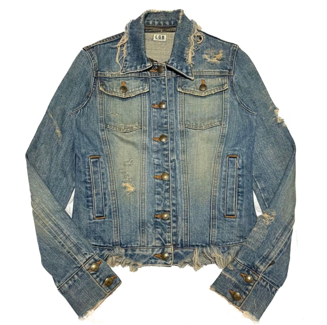 L.G.B ルグランブルー archive ダメージ加工 Gジャン デニムジャケット ジャケット ブルゾン