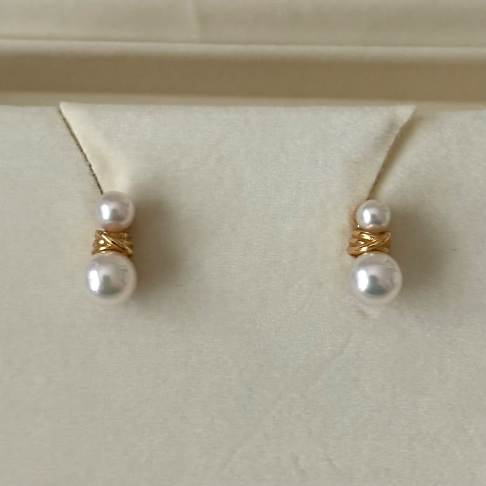 357 タサキ K 18 パール 約3.5-5.6 mm ピアス