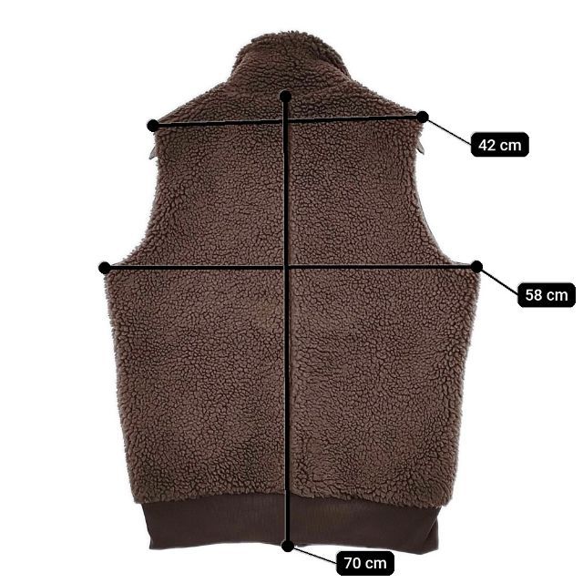 HUG O WaR ボアハイネック ベスト ブラウン レディース ハグオーワー【中古】5-1026T∞ HUG O WaR ボアハイネック ベスト ブラウン レディース ハグオーワー