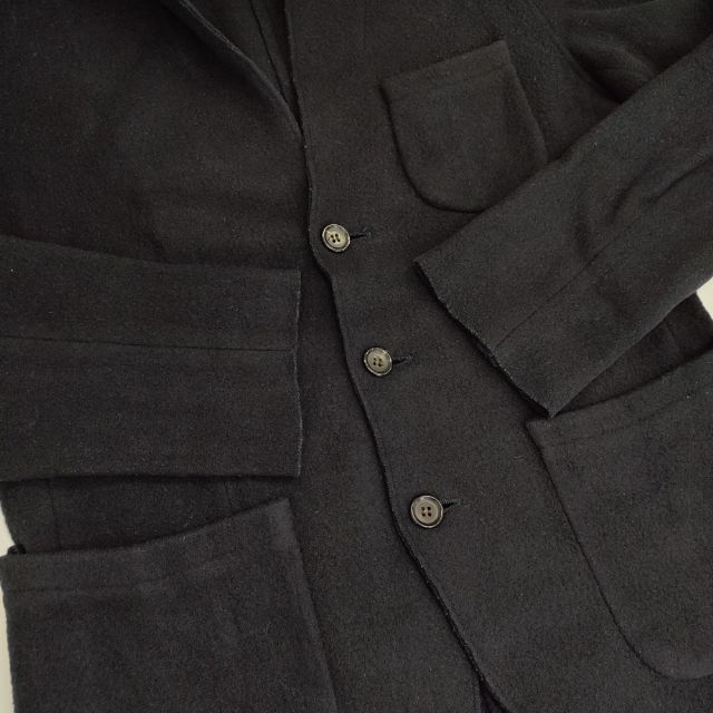 R&D.M.Co- ウールフェルトニット ジャケット ネイビー レディース