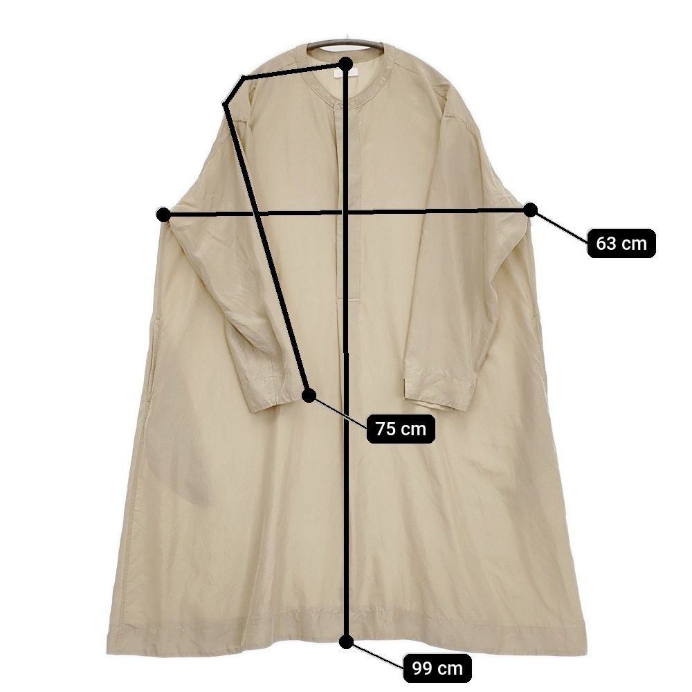 Yoli ヨリ Silk tunic シルクチュニック Yoli ヨリ｜Silk flare tunic ホワイト