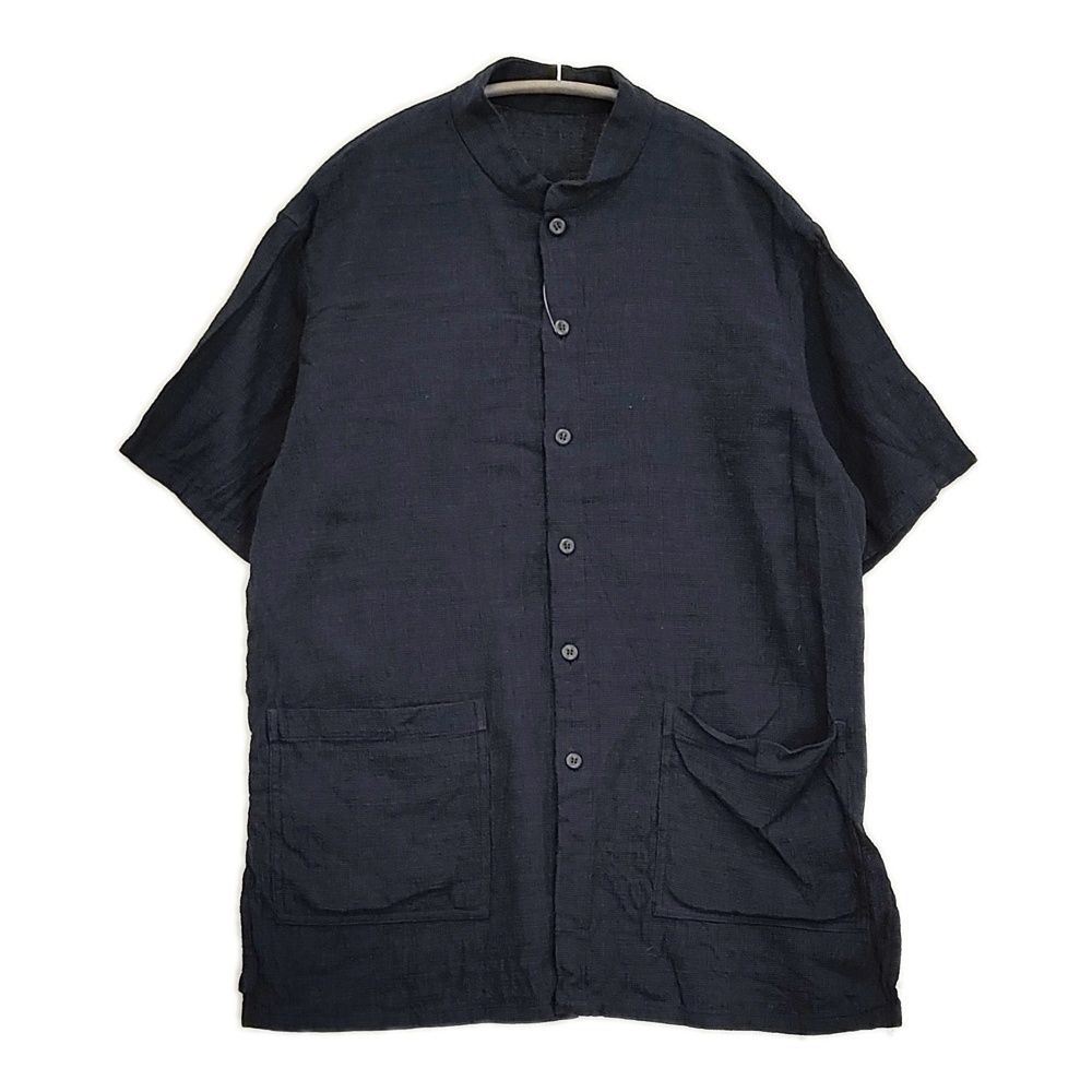 gungendo 逆スラブパナマ織り 半袖パジャマセット 定価28600円 Mサイズ ルームウェア セットアップ ネイビー レディース 群言堂 5-1026S