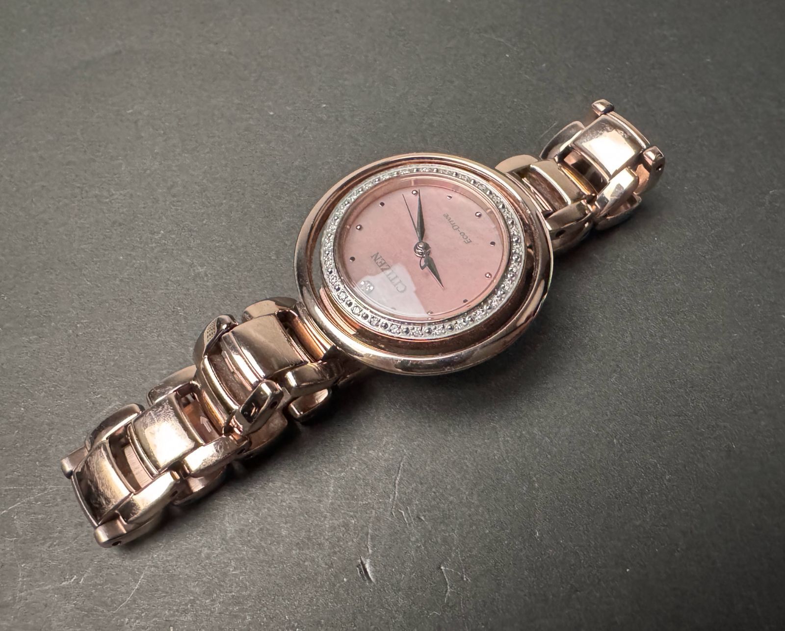 稼働品 CITIZEN シチズン E031-S124298 エル エコドライブ SS ピンク 