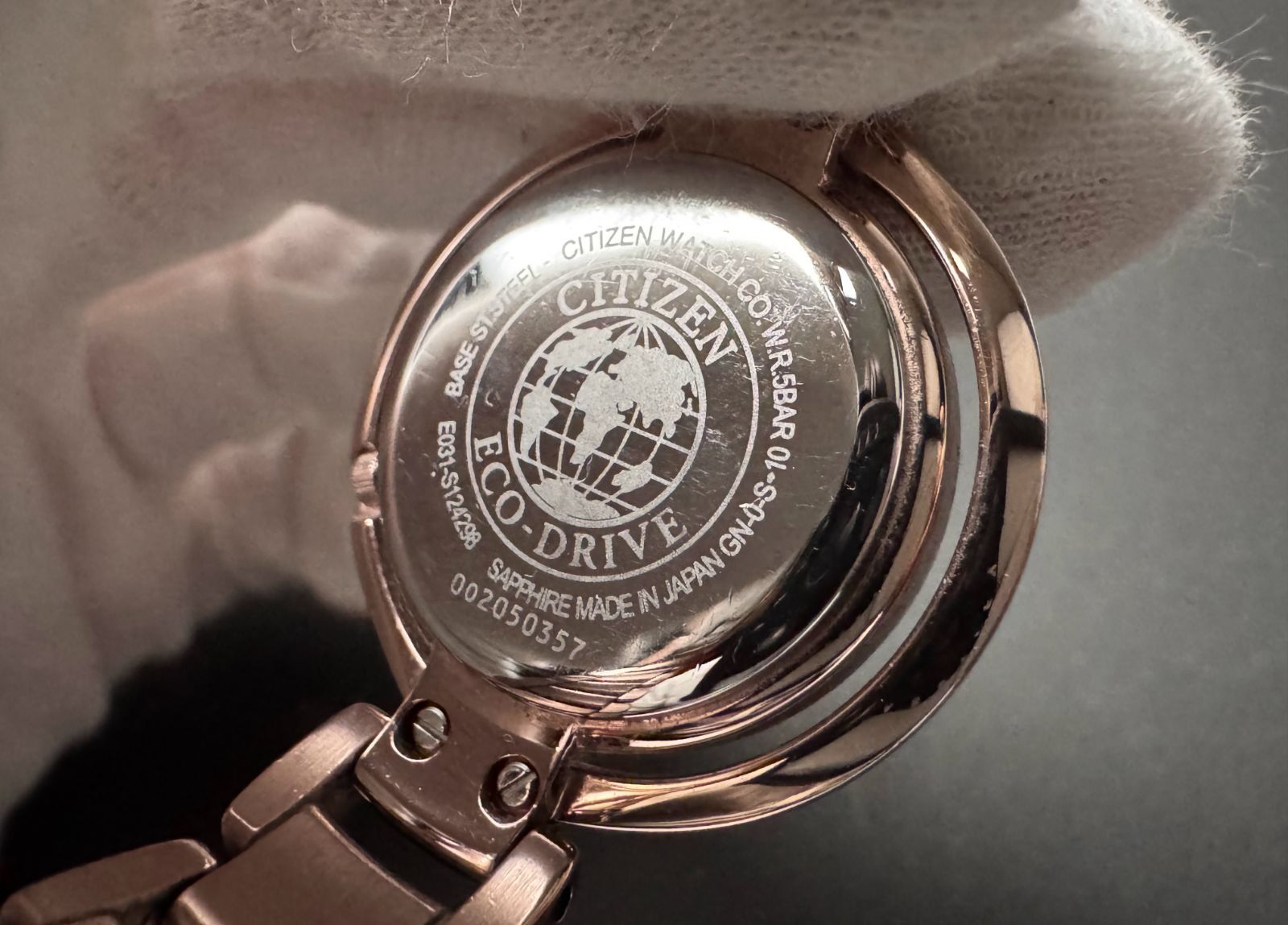 稼働品 CITIZEN シチズン E031-S124298 エル エコドライブ SS ピンク 
