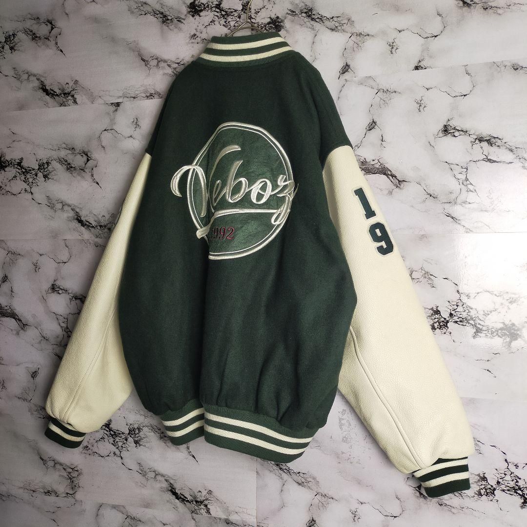 入手困難】ケボズ☆刺繍ビッグロゴ スタジャン Lサイズ グリーン