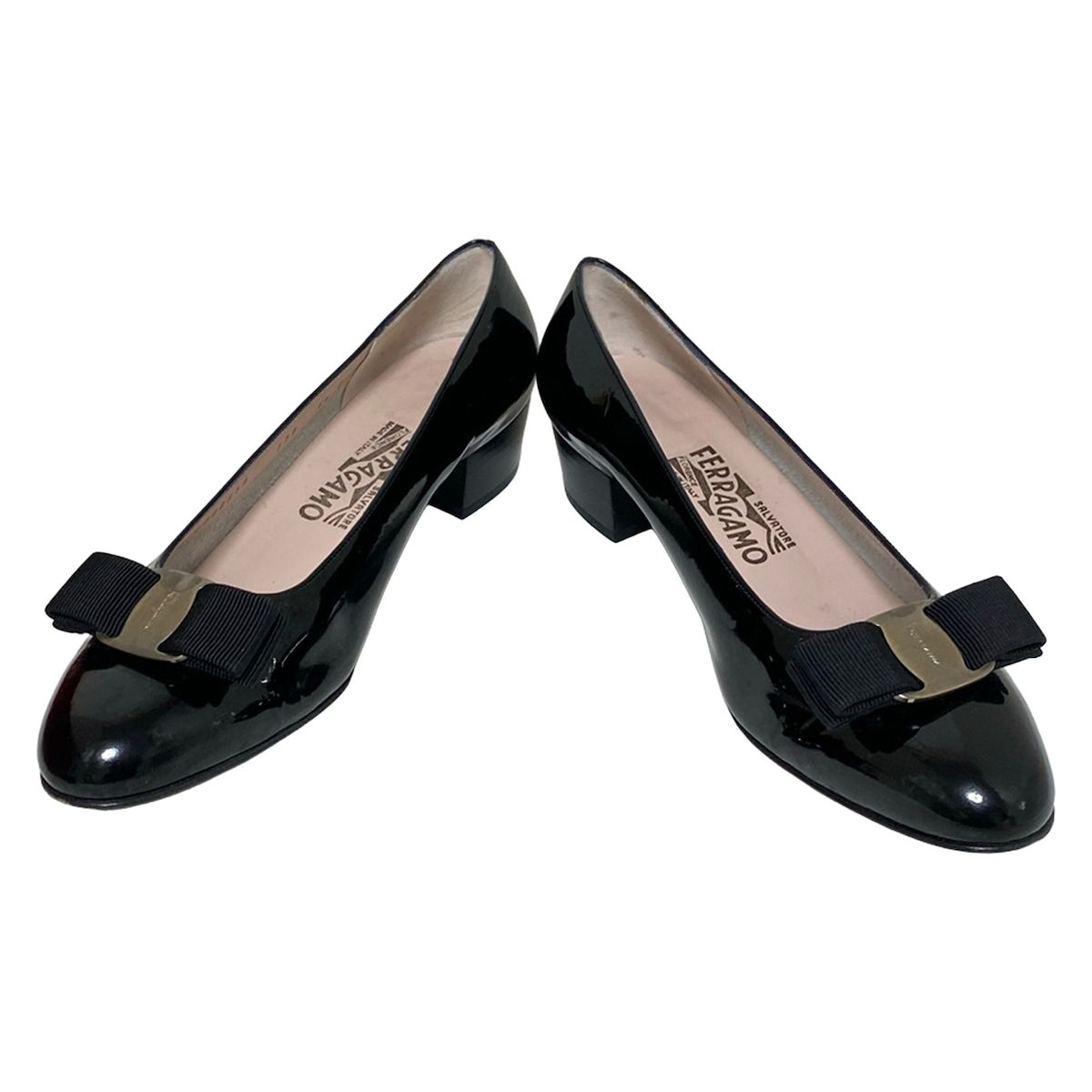 フェラガモ　FERRAGAMO パンプス黒　6 1/2 D Salvatore Ferragamo(サルヴァトーレフェラガモ) / パンプス/サイズ