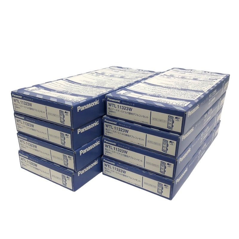 8箱セット Panasonic パナソニック WTL 11323W 埋込アースターミナル付 接地ダブルコンセント 5個入 22511K114