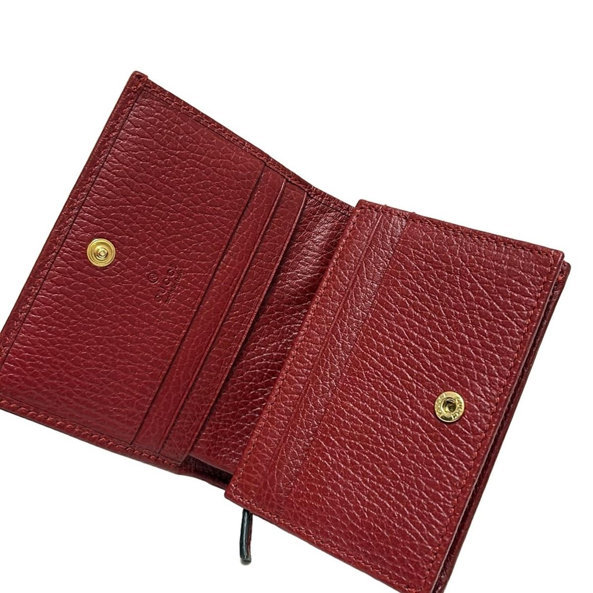 GUCCI(グッチ) 2つ折り財布 GGマーモント 456126 レッド レザー - メルカリ