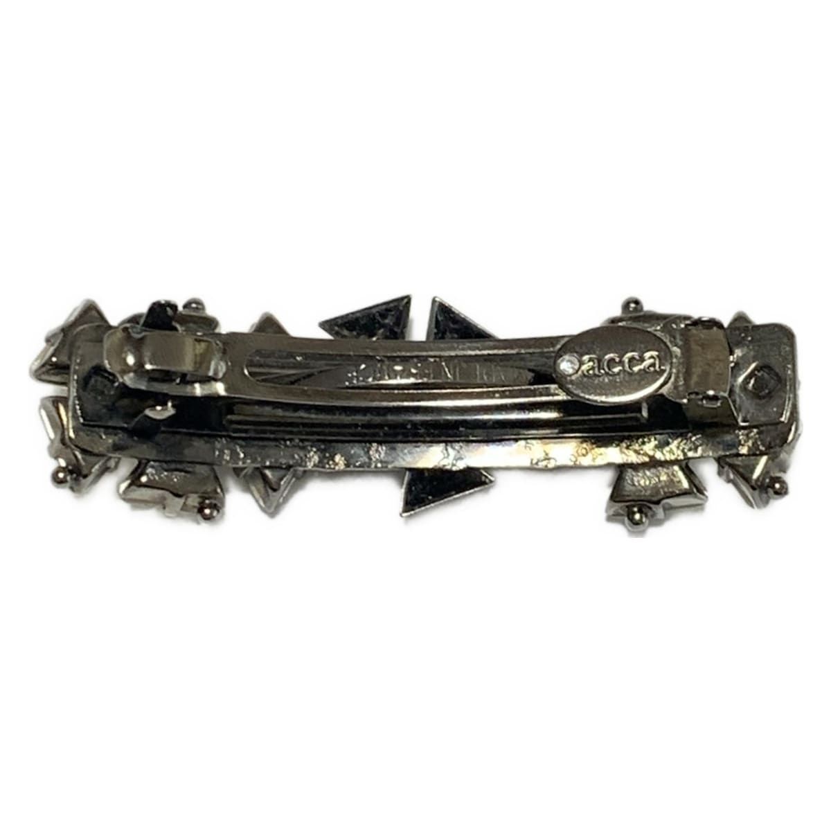 acca アッカ バレッタ - ブロンズ×クリア ビジュー