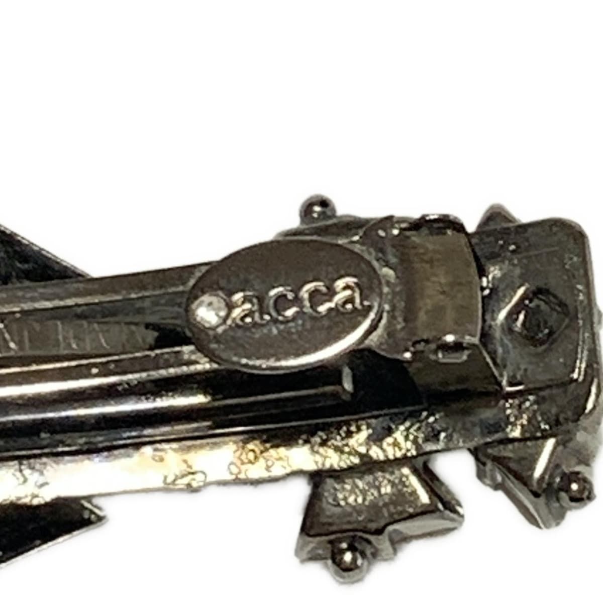  acca アッカ バレッタ - ブロンズ×クリア ビジュー その他 ヘアアクセサリー