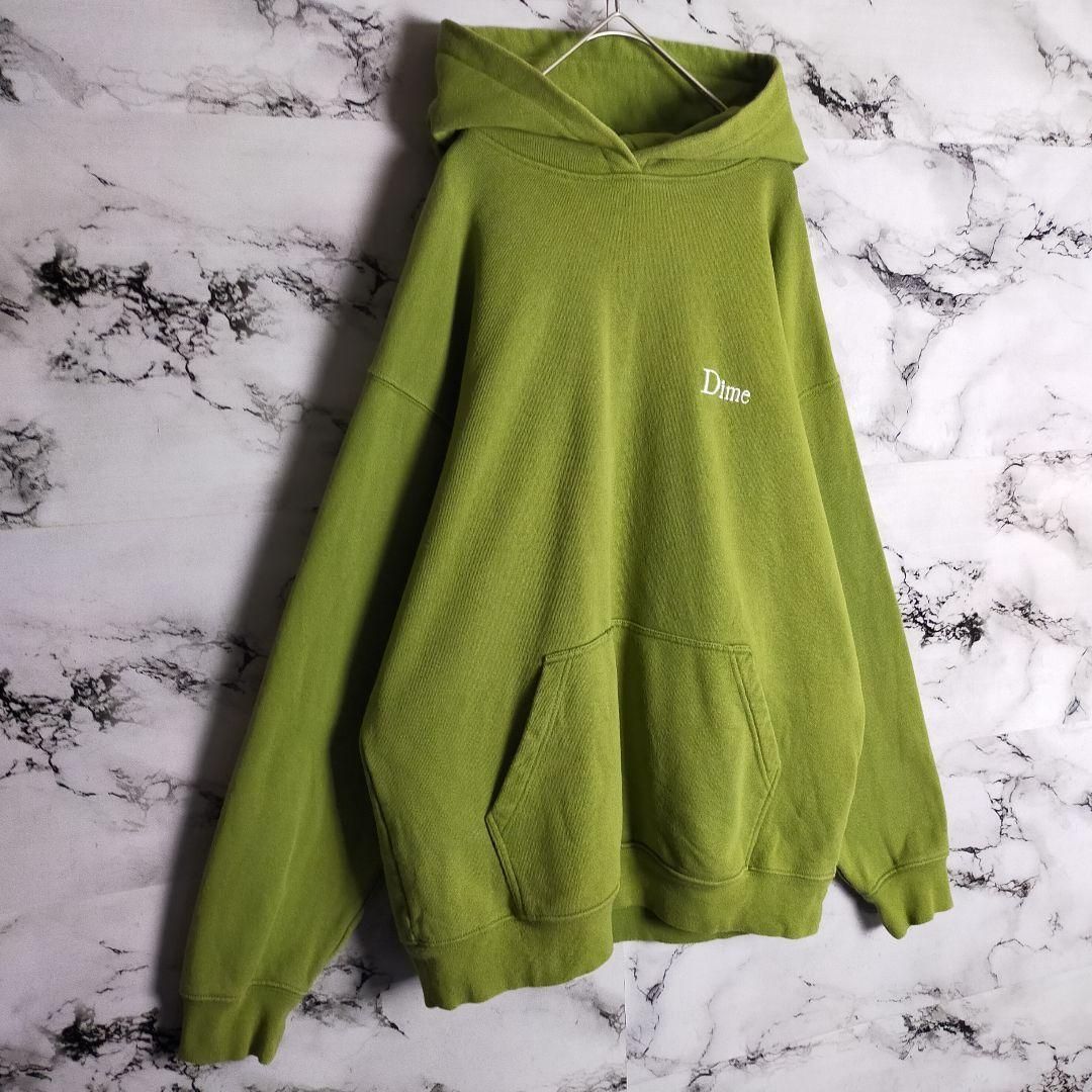 DIME ダイム ワンポイント 刺繍ロゴ パーカー L 人気Lサイズ】ダイム☆ワンポイント刺繍ロゴ パーカー 人気カラー 即