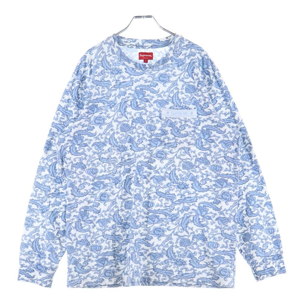 Supreme 19ss damask ロンt ペイズリー SUPREME (シュプリーム) 19SS Damask L/S Top ダマスク ペイズリー柄