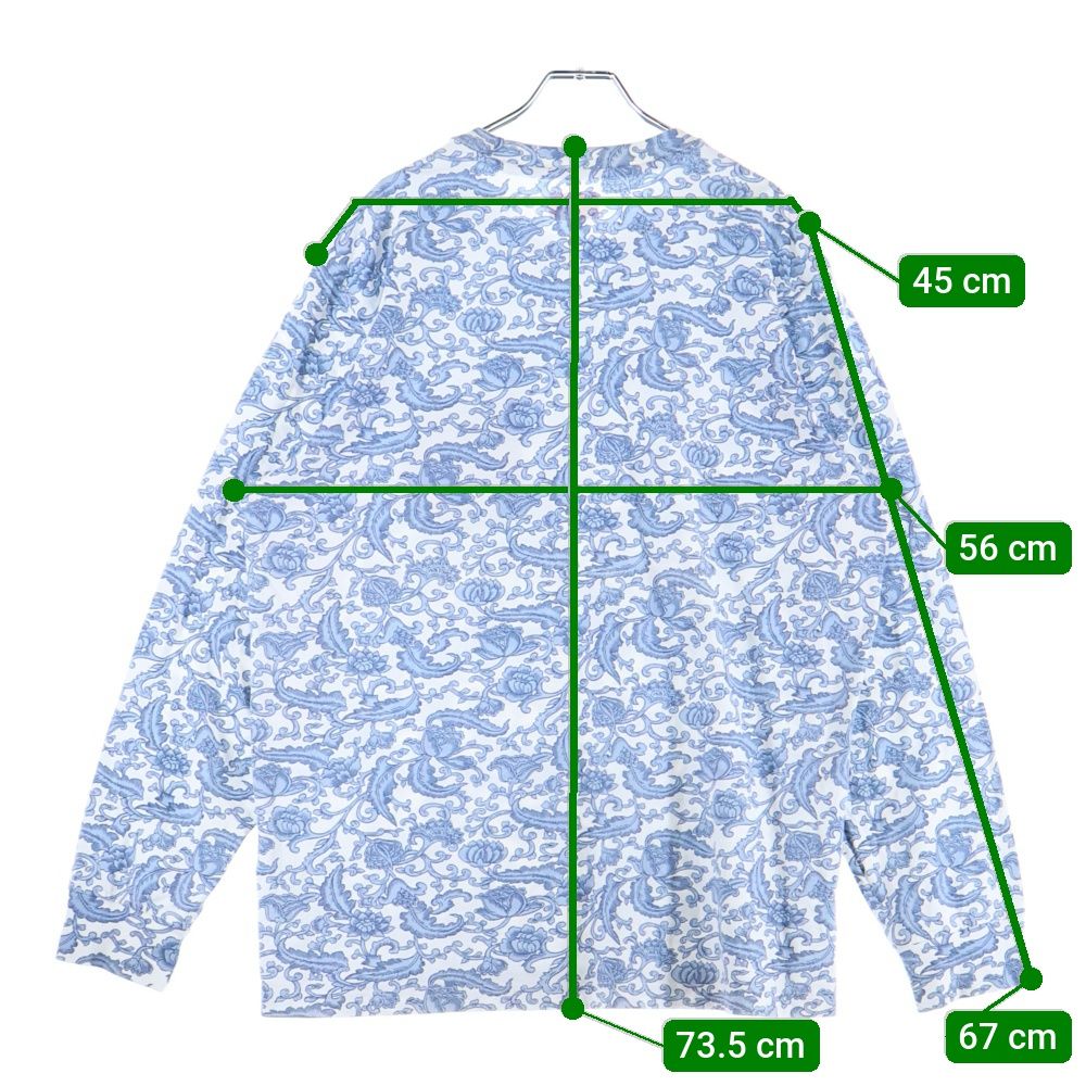 SUPREME (シュプリーム) 19SS Damask L/S Top ダマスク ペイズリー柄