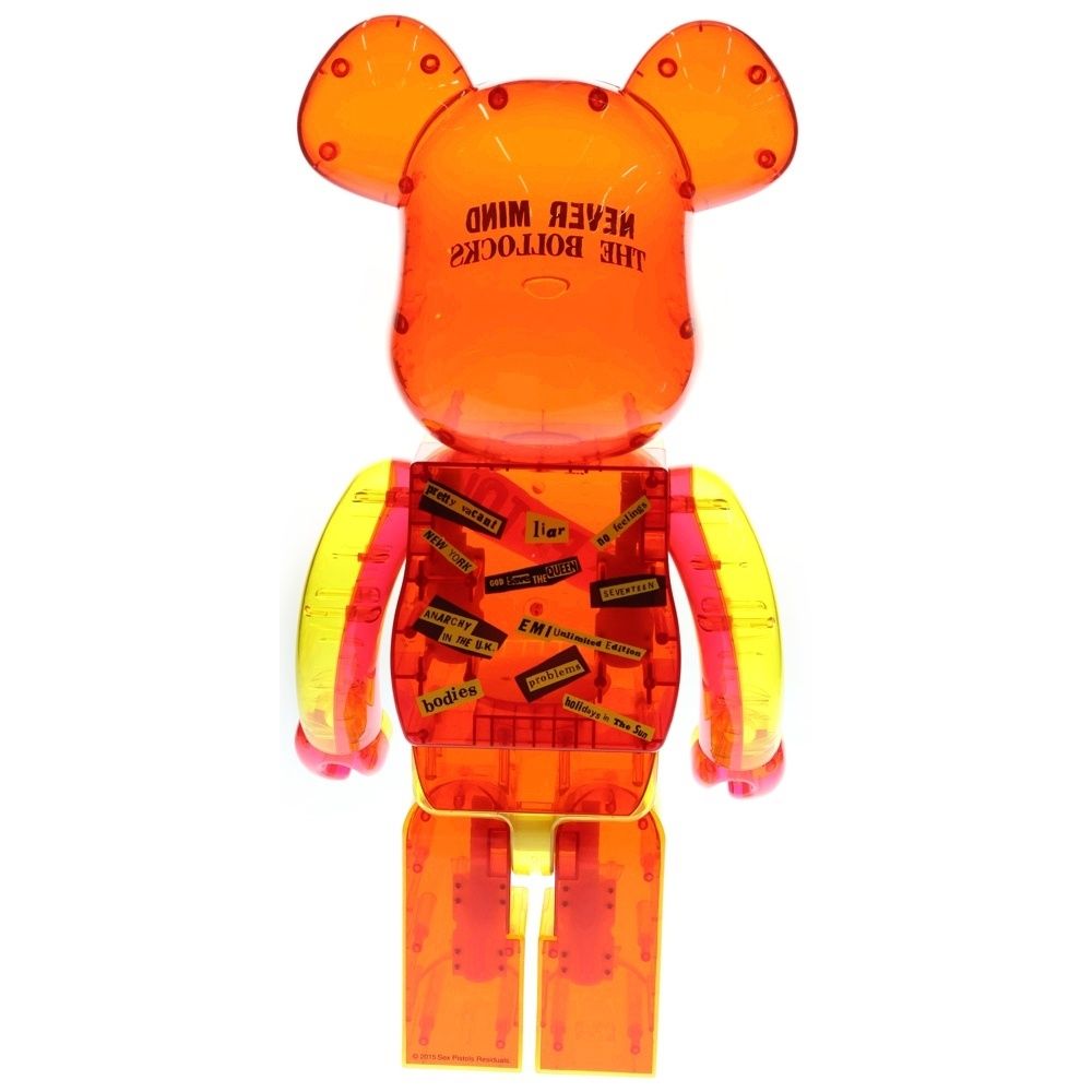 MEDICOM TOY メディコムトイ BE RBRICK Sex Pistols Clear Ver 1000 セックスピストルズ クリア ベアブリック フィギュア 人形 オレンジ