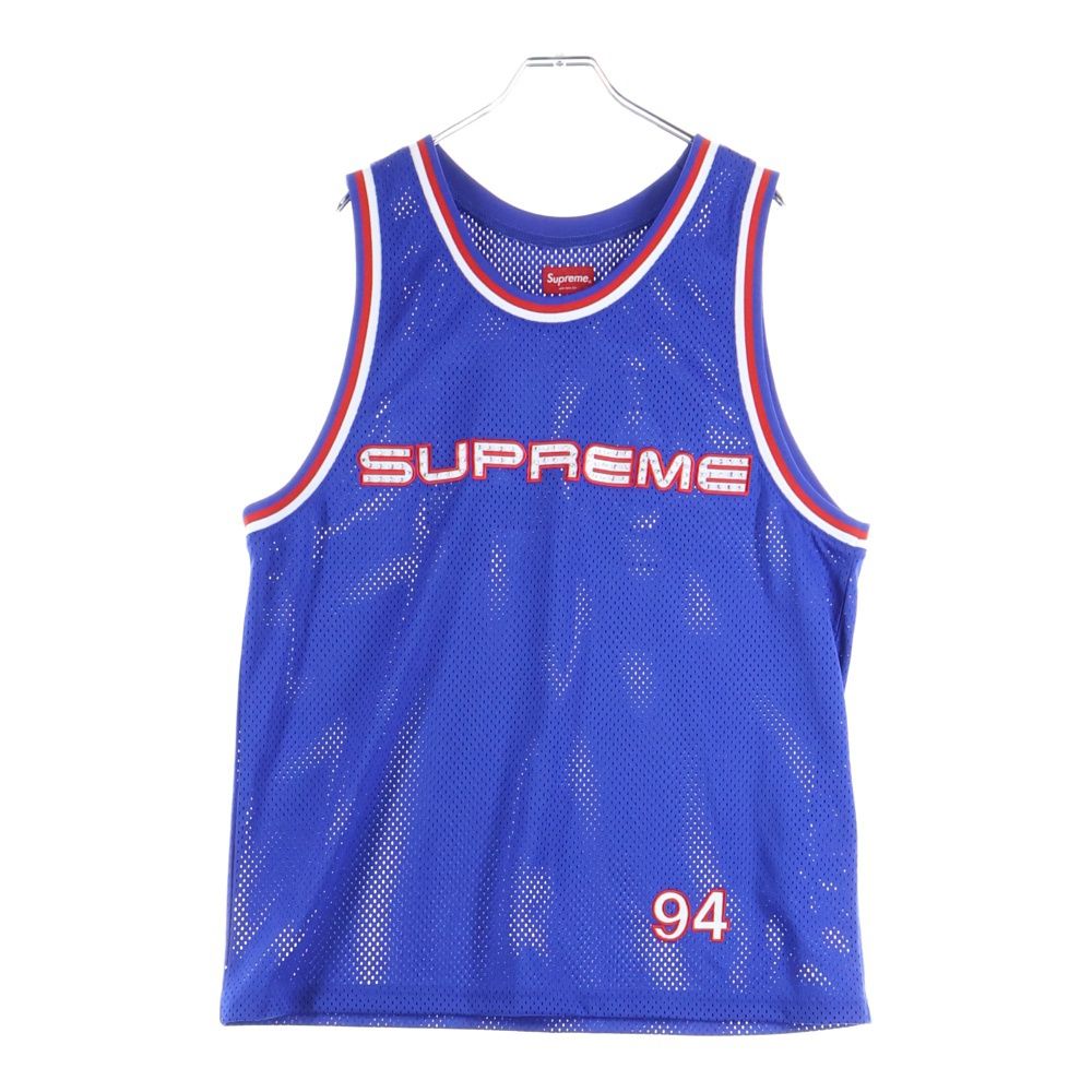 SUPREME シュプリーム 19SS Rhinestone Basketball Jersey ラインストーンバスケットボールジャージー メッシュタンクトップ ブルー
