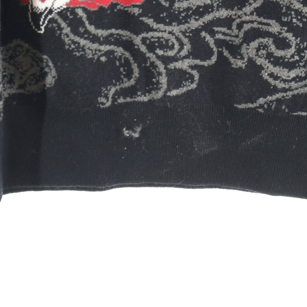 GAKKIN×BUDSPOOL 渦軍鶏 COTTON KNIT JACQUARD GAKKIN × BUDSPOOL 渦軍鶏 COTTON KNIT JACQUARD SWEATER WHITE – GXX