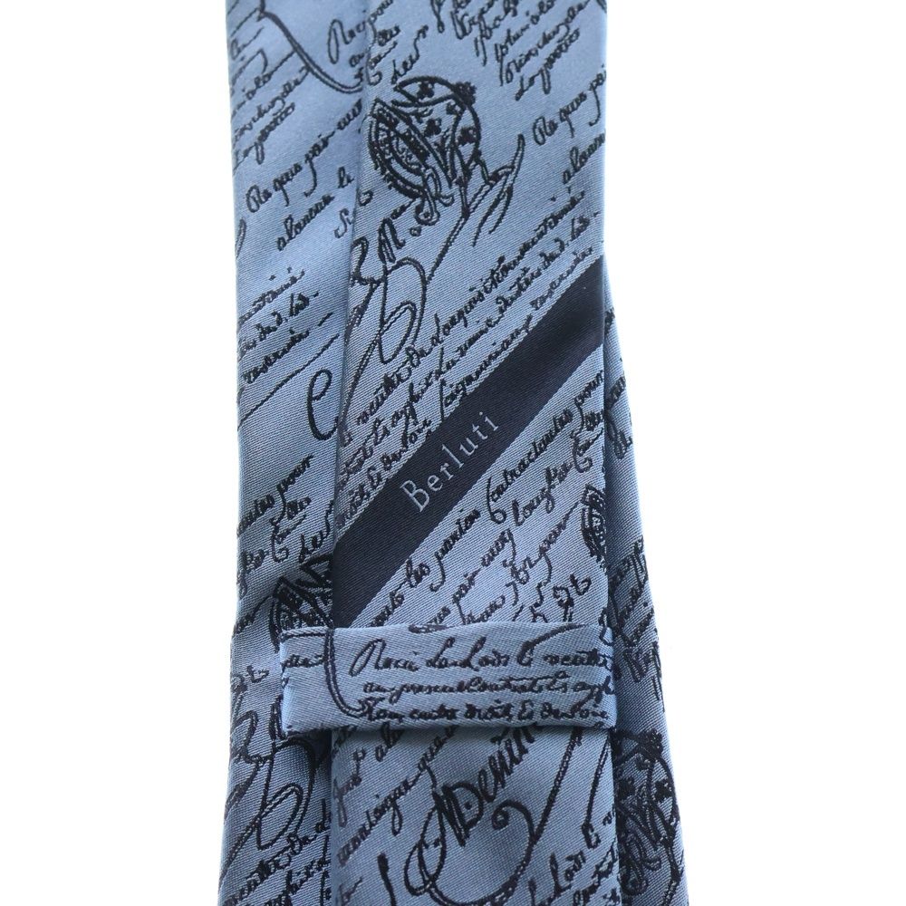 Berluti (ベルルッティ) カリグラフィ シルク ネクタイ ブルー - メルカリ