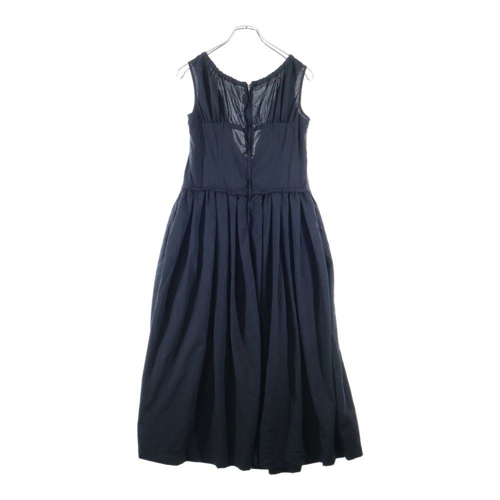 COMME des GARCONS COMME des GARCONS コムデギャルソンコムデギャルソン 18SS ギャザー ノースリーブ ロングワンピース ブラック レディース RA-A002