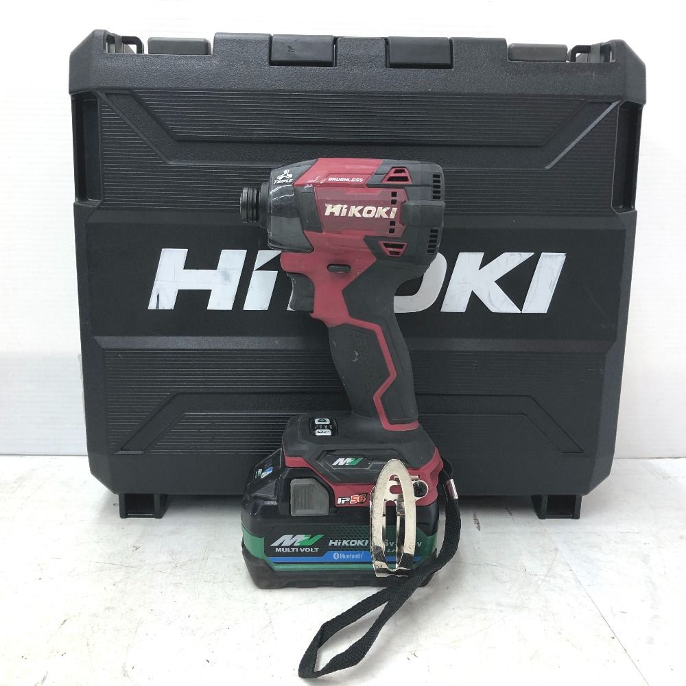 HiKOKI マルチボルト36V コードレスインパクトドライバ スコーピオンレッド ケース 充電器 バッテリ2個セット WH36DD 2XHRSZ