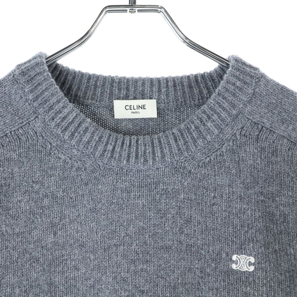 CELINE (セリーヌ) トリオンフ刺繍 クルーネックセーター ニット