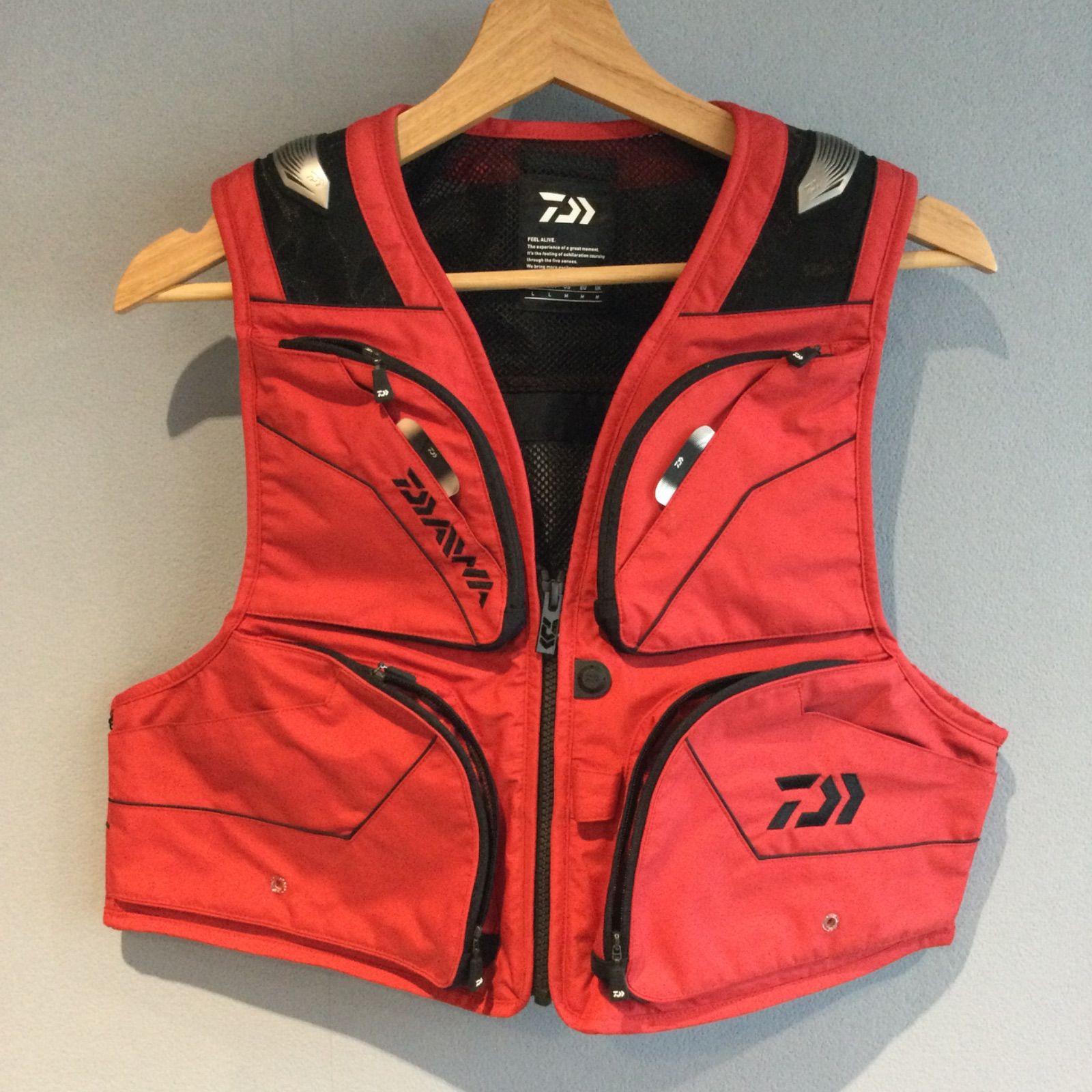 DAIWA ダイワ DV-3021 バリア テック サイバー フロート フィッシュ ベスト サイズ L レッド