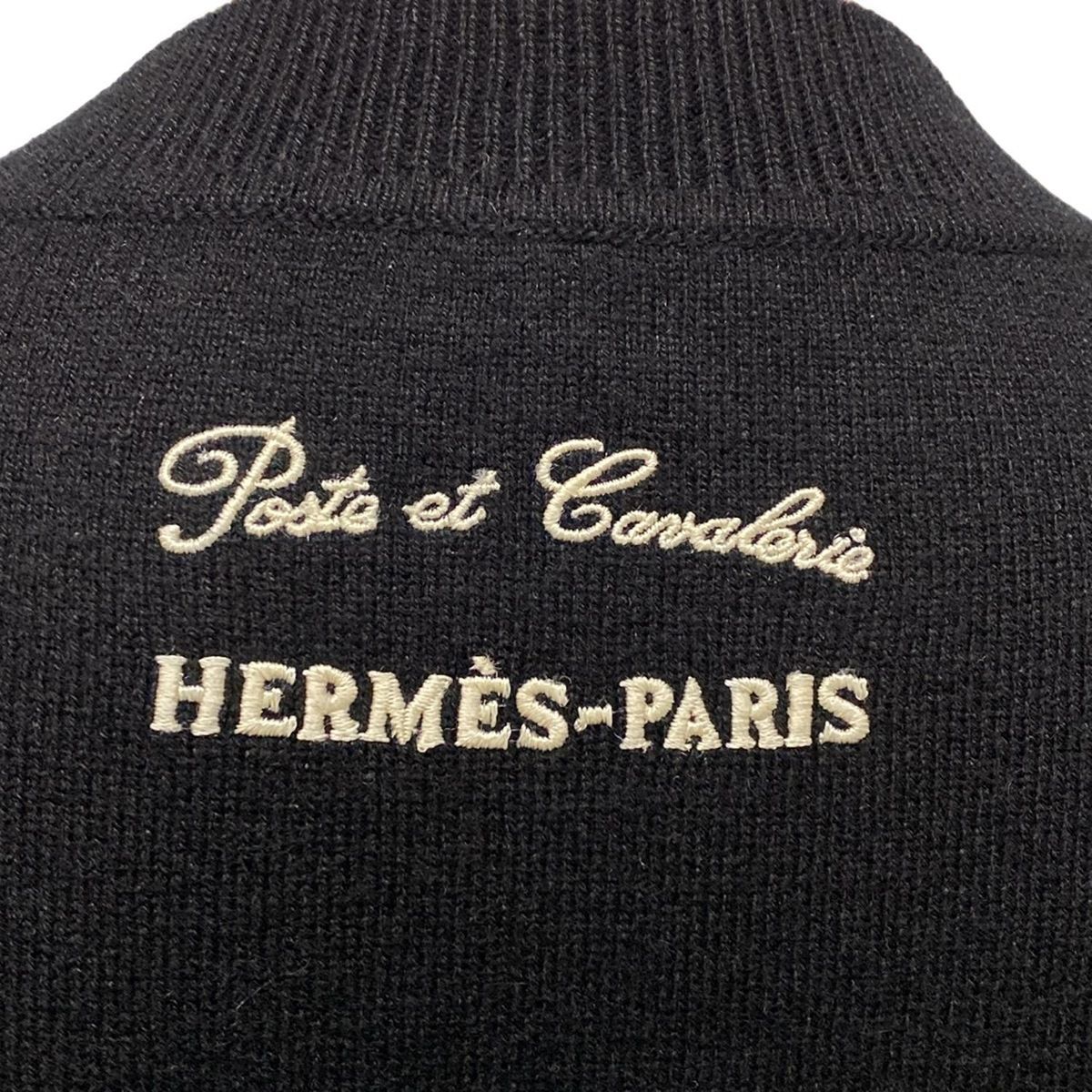 HERMES(エルメス) ワンピース サイズ40 M レディース - 黒×白 長袖