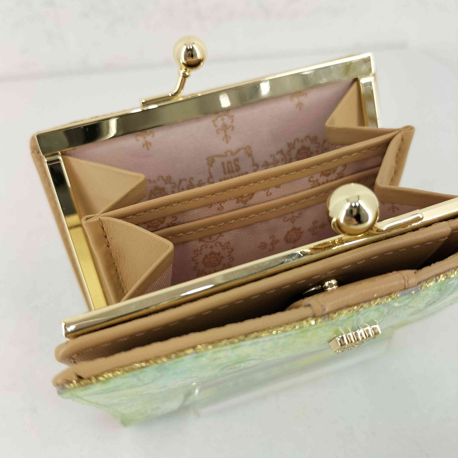 アナスイ ANNA SUI パピヨン柄 口金二つ折り財布 レディース 表記無