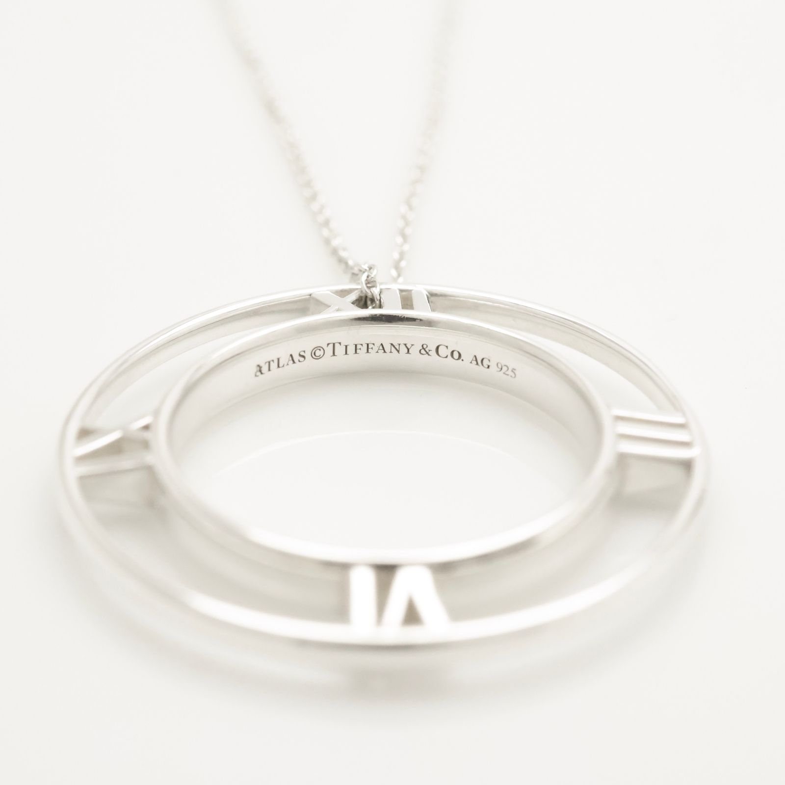 TIFFANY&Co.極美品 アトラスサークル メダリオンネックレス Ag925 