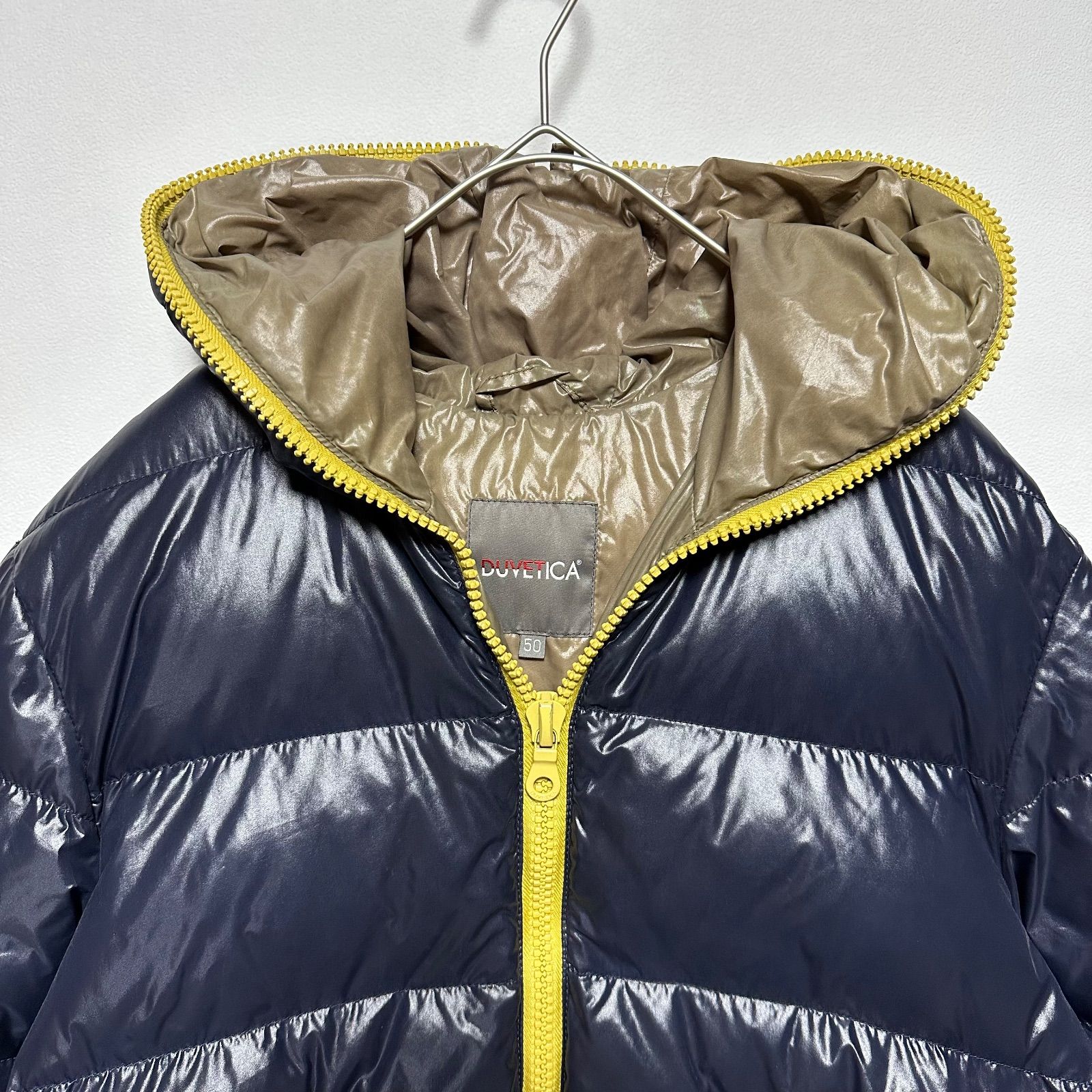 DUVETICA デュベティカ ダウンジャケット ネイビー イエロー riri