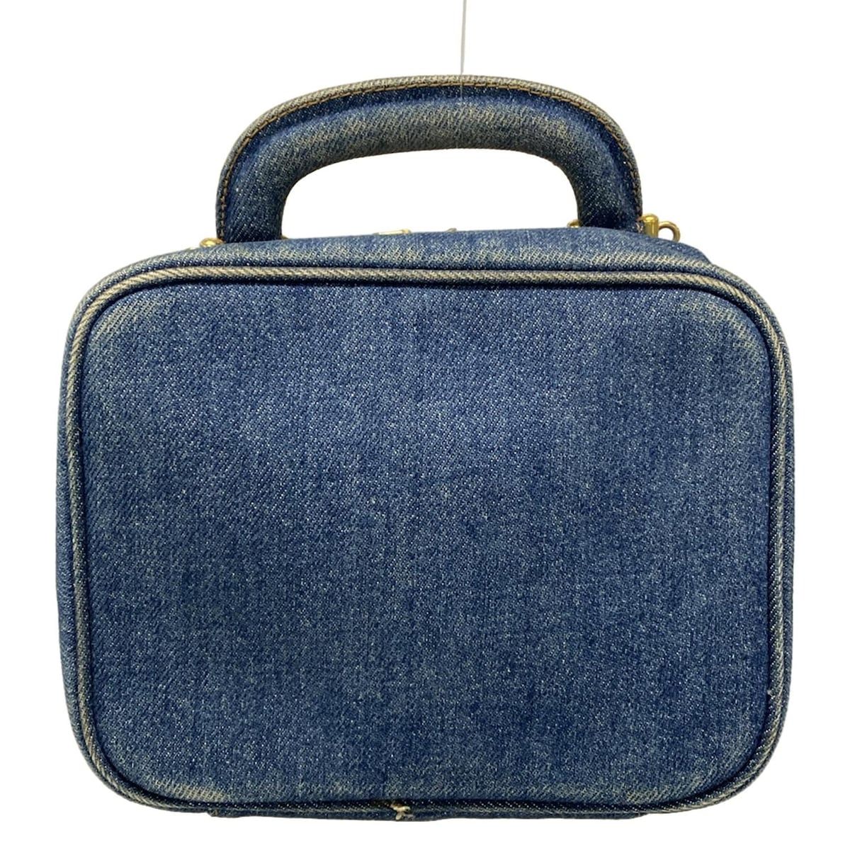 CHANEL(シャネル) バニティバッグ - ブルー ゴールド金具/ショルダー