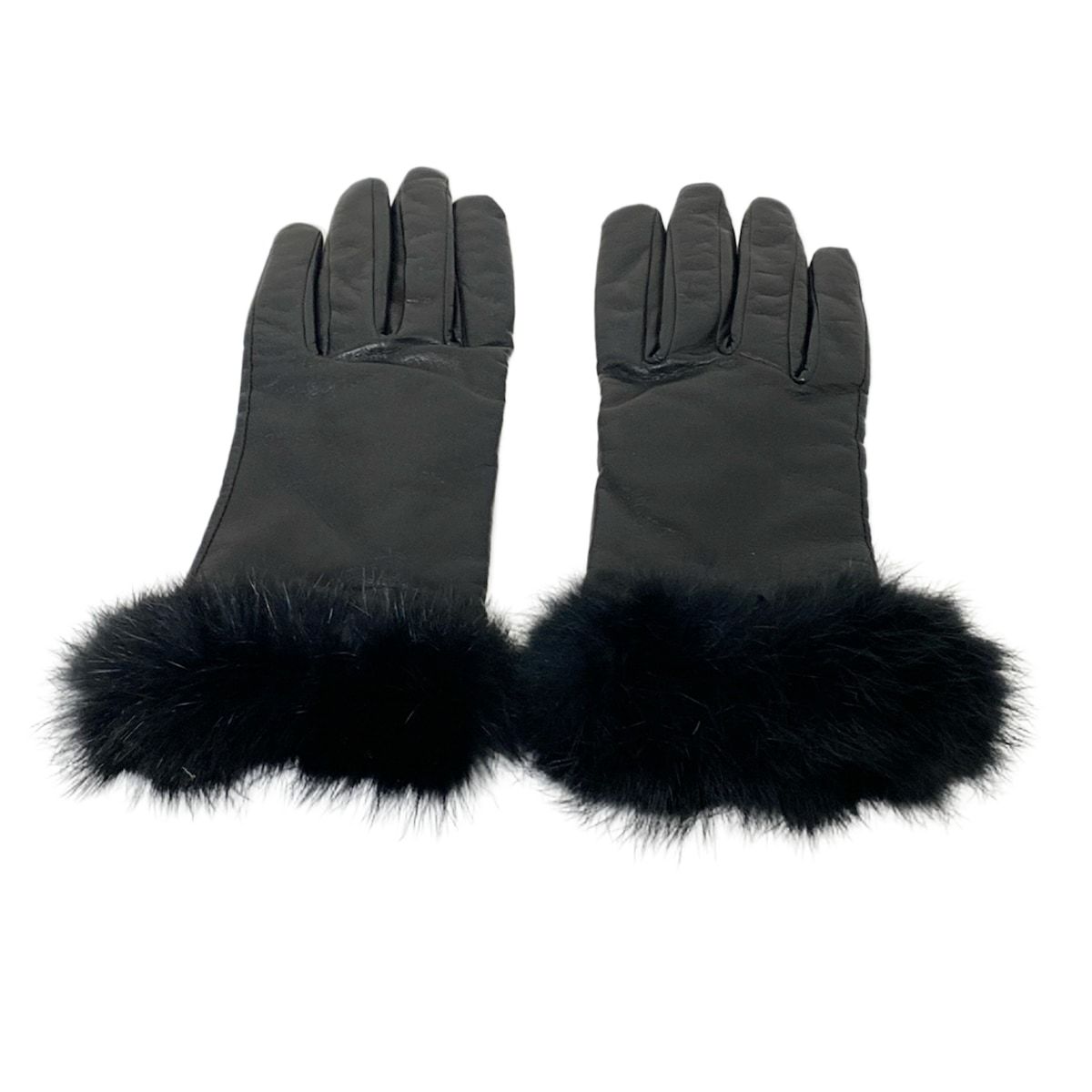 TOCCA トッカ 手袋 レディース - 黒 レザー ファー