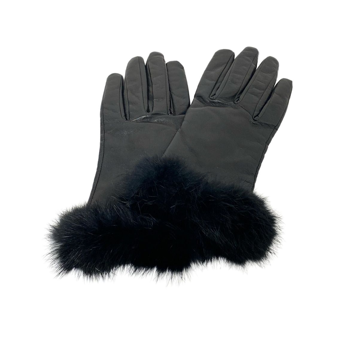 TOCCA トッカ 手袋 レディース - 黒 レザー ファー