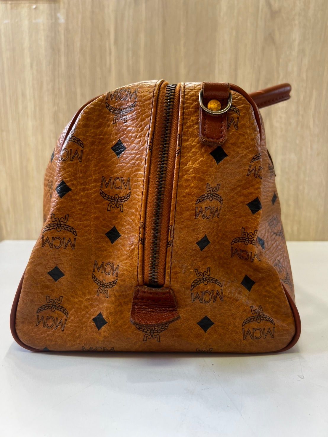 中古品】 MCMエムシーエム ヴィセトス ボストンバッグ ハンドバッグ