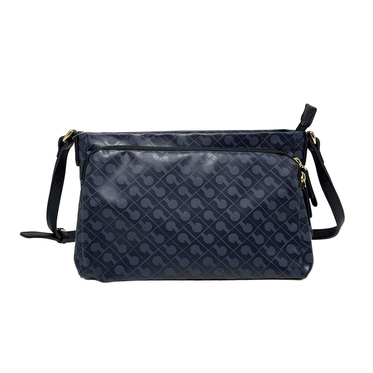 GHERARDINI(ゲラルディーニ) ショルダーバッグ美品 ネイビー レザー