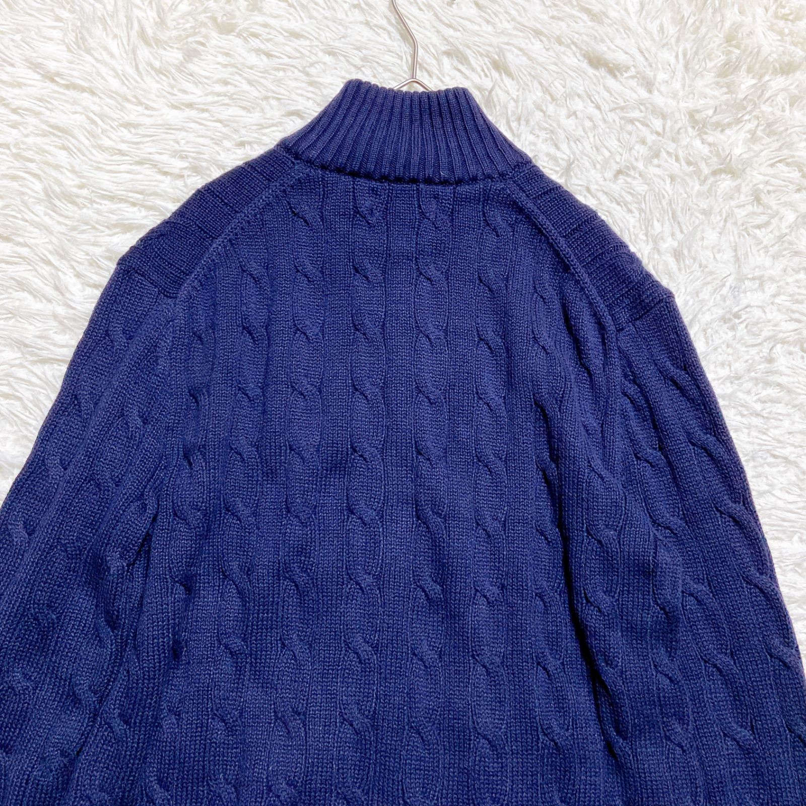 polo RalphLauren ラルフ ケーブル ドライバーズニット Mサイズ 楽天市場】ポロ ラルフローレン ケーブル編み セーター POLO