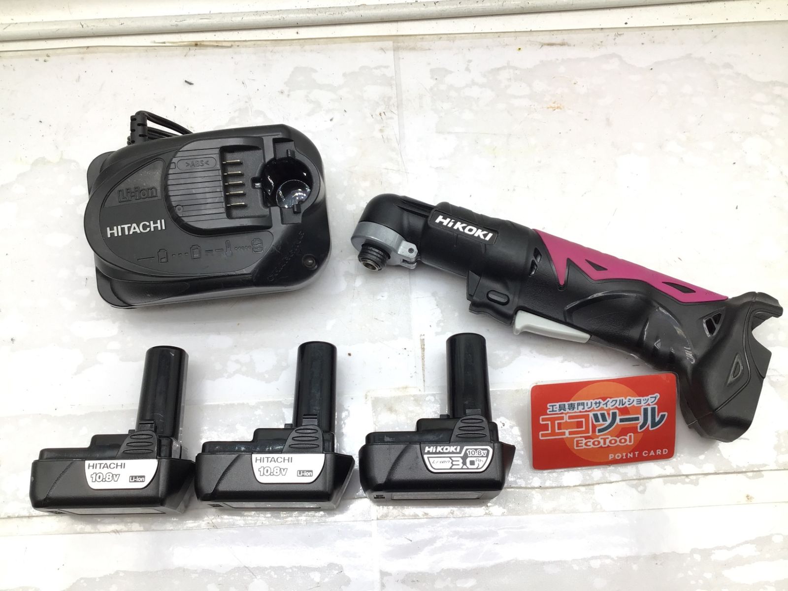 品 HIKOKI ハイコーキ 日立 コードレスコーナインパクトドライバ バッテリー3個 充電器付き WH10DCLNN IT9HXX1BC0QY エコツール笠寺店 M02