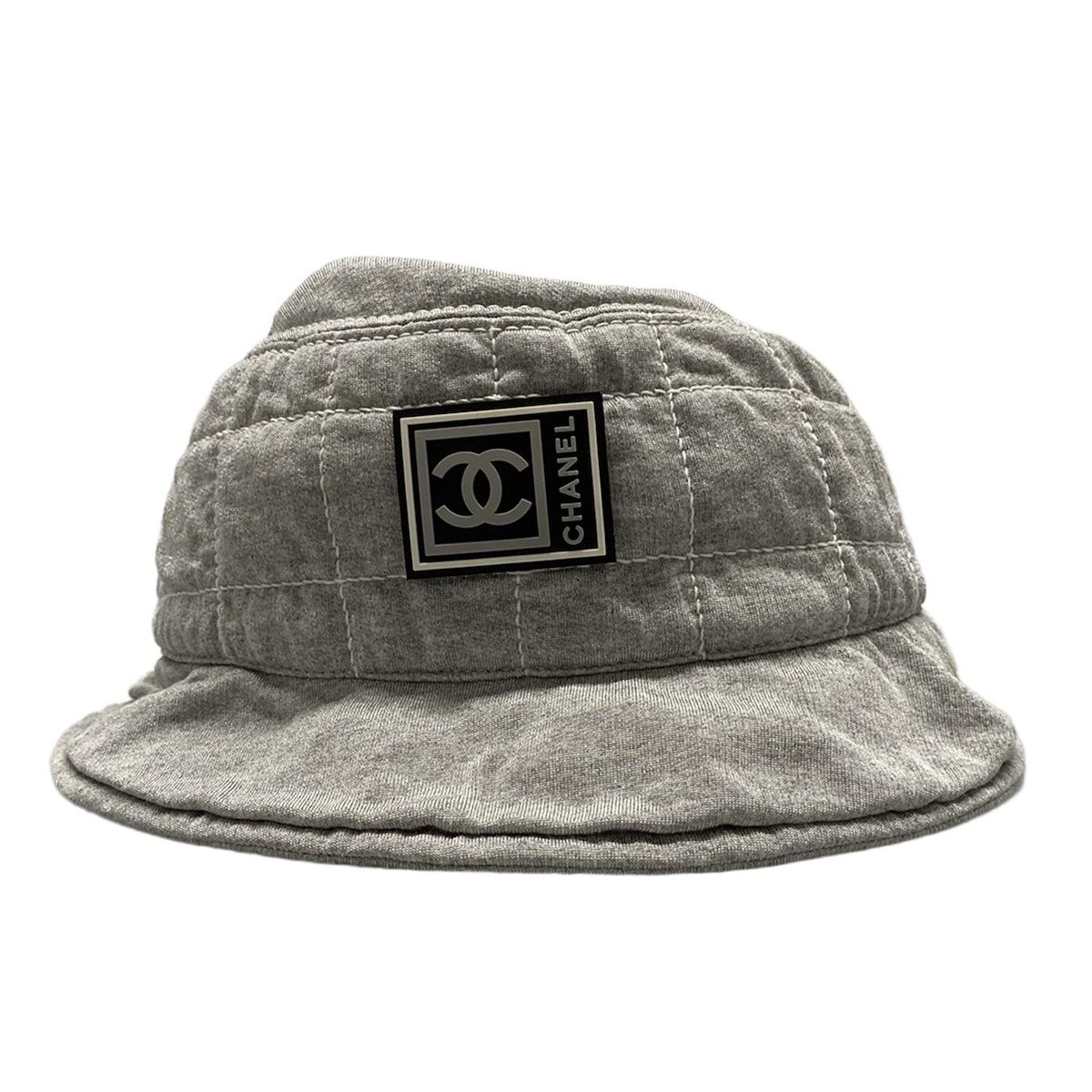 CHANEL シャネル ハット M スポーツライン ライトグレー サイズ コットン