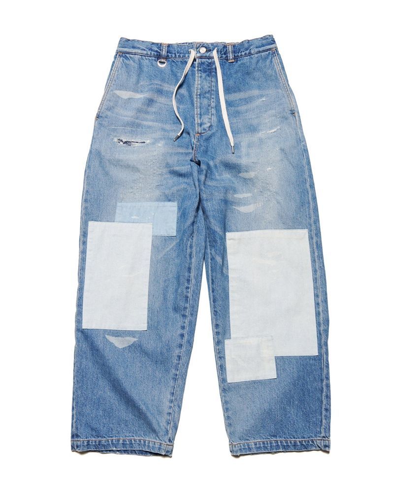 uniform experiment PATCHWORKED DENIM WIDE-FITJEANS デニム